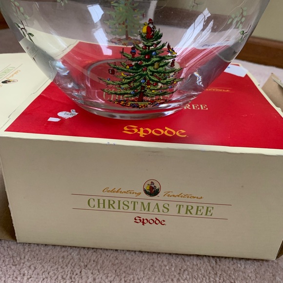 Spode Christmas Tree glass bowl-with box - Picture 3 of 6